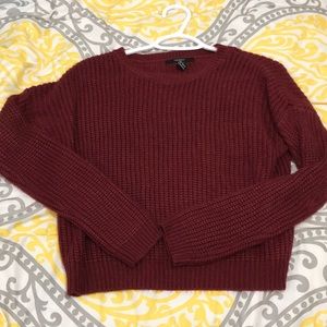 Burgundy knitted sweater